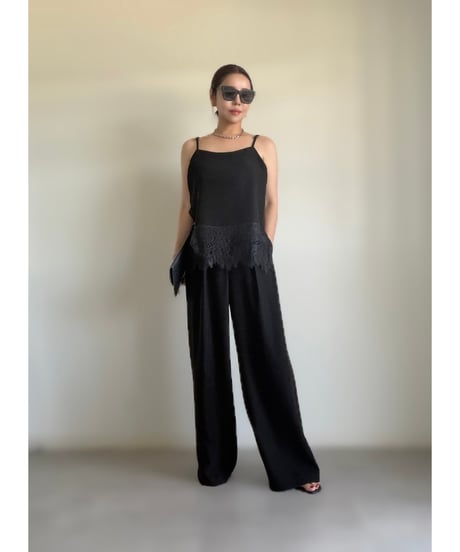lace camisole / black（セットアップ対応）