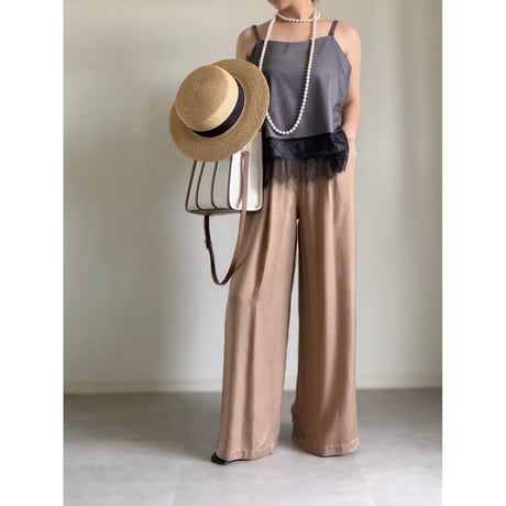 lace camisole / gray