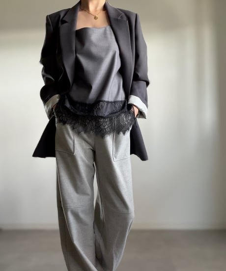 lace camisole / gray（セットアップ対応）