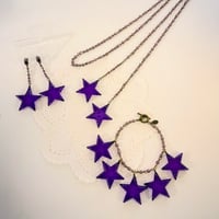 〖LALIAT・BRACELET・PIERCE･EARRINGS〗パープルスターラリエット・ブレスレット・ピアス・イヤリング