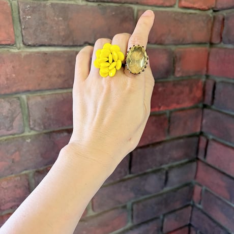〖RING〗ヴィンテージ蝶々インタリオリング