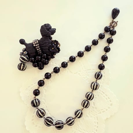 〖NECKLACE〗天然石ネックレス ブラック