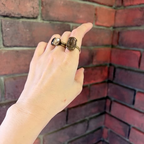 〖RING〗ブラウンカメオオーバルリング