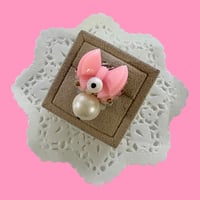 〖一点もの〗ピンクリボンとパールのリング