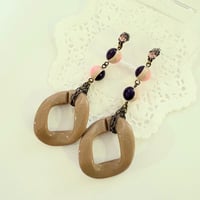 〖PIERCE･EARRINGS〗ベージュレジンピアス・イヤリング