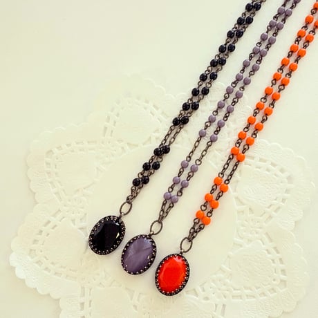 〖NECKLACE〗ヴィンテージショートオーバルネックレス