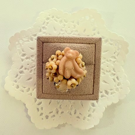 〖RING〗ベージュのクマリング