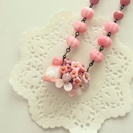 〖NECKLACE〗ピンクネコネックレス