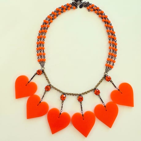 〖NECKLACE〗オレンジハートネックレス