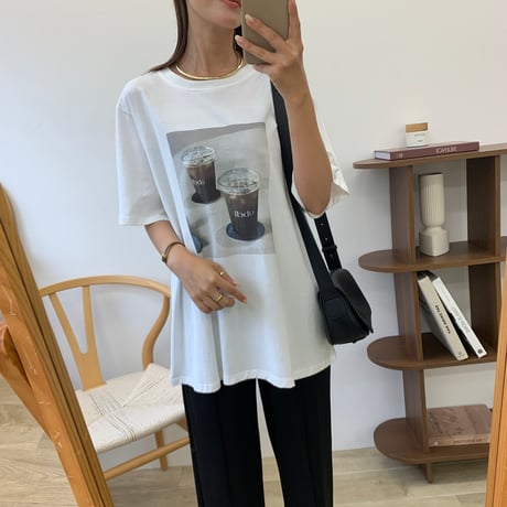 大人フォトプリントオーバーTシャツ