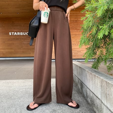 ユニセックスとろみソフトカーブパンツ