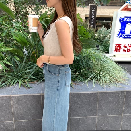 リネンサマーニットノースリーブベスト