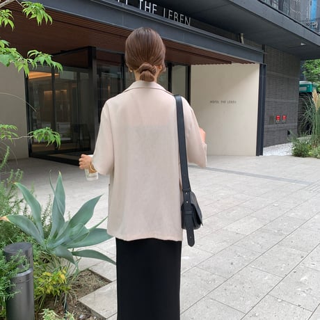 美シルエット半袖テーラードジャケット