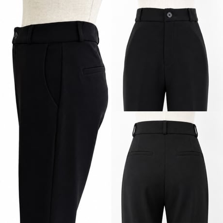 細見え美ラインストレッチフレアパンツ
