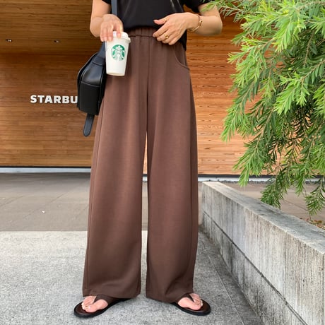 ユニセックスとろみソフトカーブパンツ