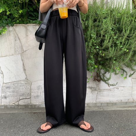 ユニセックスとろみソフトカーブパンツ