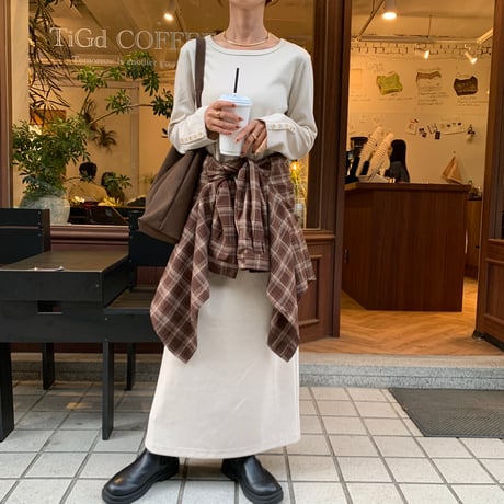 袖ボタンニュアンスワンピース