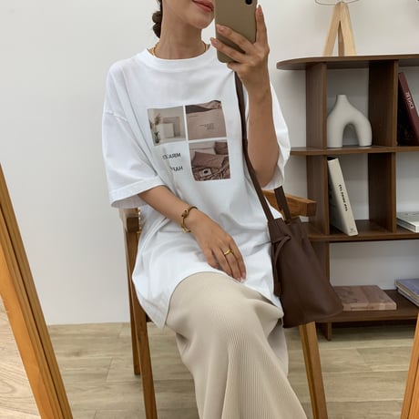 ニュアンスコットンユニセックスフォトTシャツ