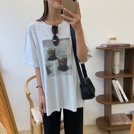 大人フォトプリントオーバーTシャツ