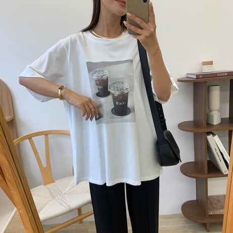 大人フォトプリントオーバーTシャツ