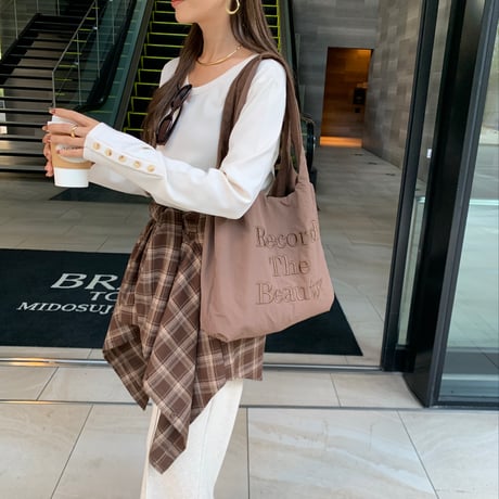 刺繡ロゴショルダーBAG