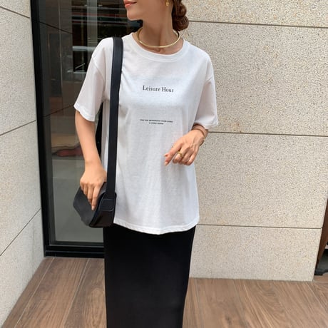 大人シンプルシアーロゴTシャツ