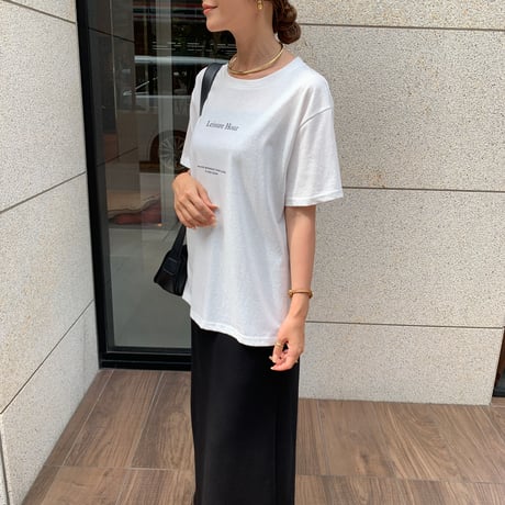 大人シンプルシアーロゴTシャツ