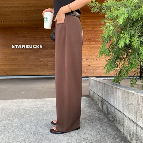 ユニセックスとろみソフトカーブパンツ