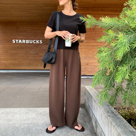 ユニセックスとろみソフトカーブパンツ