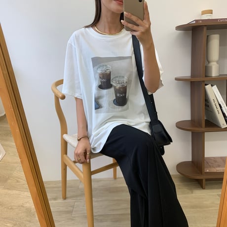 大人フォトプリントオーバーTシャツ