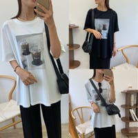 大人フォトプリントオーバーTシャツ