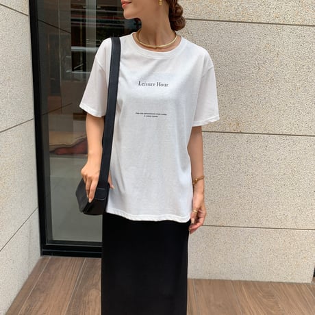 大人シンプルシアーロゴTシャツ