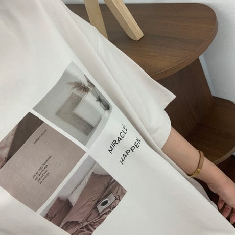 ニュアンスコットンユニセックスフォトTシャツ