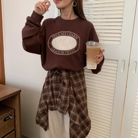 ニュアンスフェルトデザインスウェット