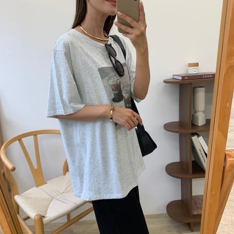 大人フォトプリントオーバーTシャツ