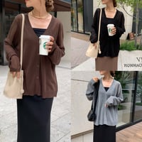 シアーメッシュルーズニットカーディガン