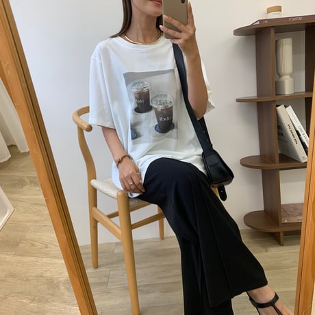 大人フォトプリントオーバーTシャツ