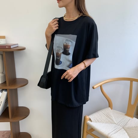 大人フォトプリントオーバーTシャツ