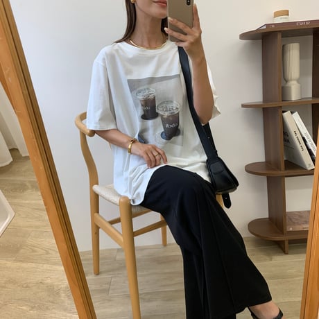 大人フォトプリントオーバーTシャツ