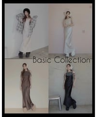 【Basic Collection】バイアスサテンロングドレス / Bias Satin Long Dress