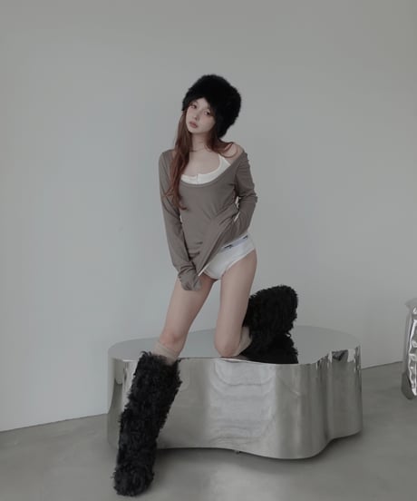 【Basic Collection】ホルターレイヤードトップ / Halter Layered Top
