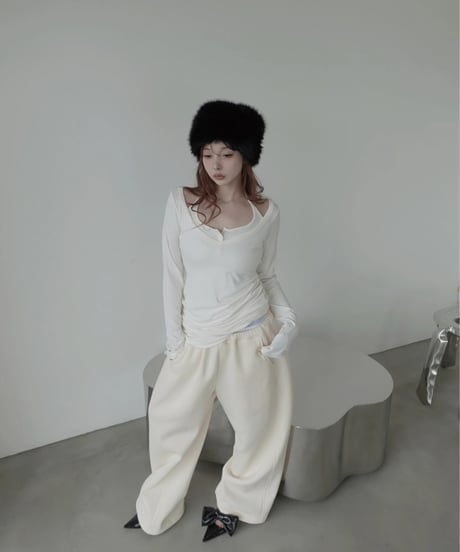 【Basic Collection】ホルターレイヤードトップ / Halter Layered Top