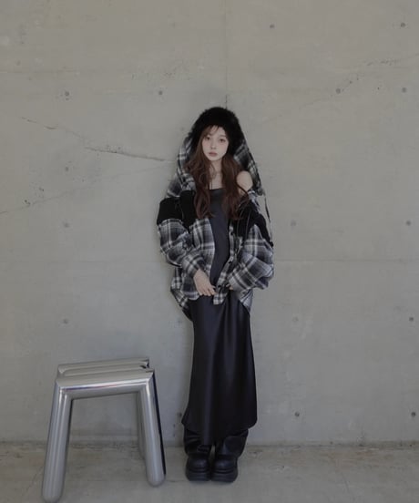 【Basic Collection】バイアスサテンロングドレス / Bias Satin Long Dress