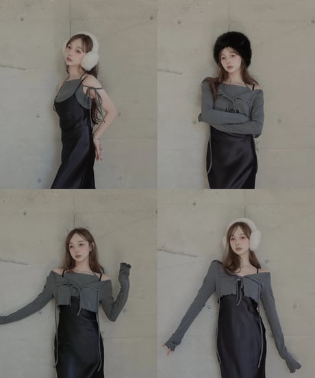 リボントップ&カーディガンセット / Ribbon Top & Cardigan Set