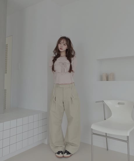 リボントップ&カーディガンセット / Ribbon Top & Cardigan Set