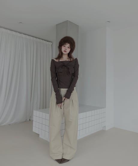 リボントップ&カーディガンセット / Ribbon Top & Cardigan Set