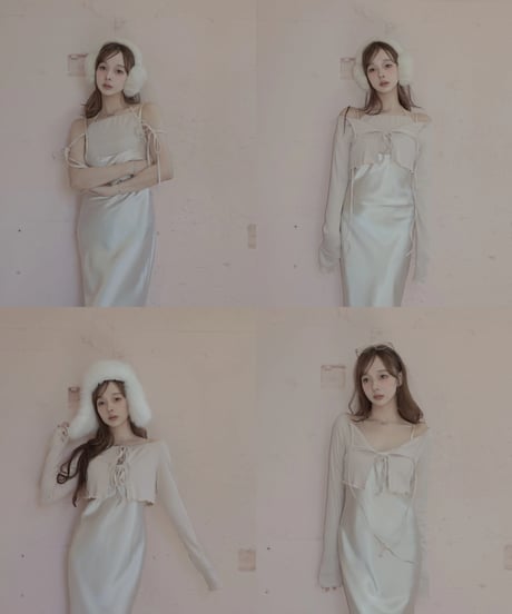 リボントップ&カーディガンセット / Ribbon Top & Cardigan Set
