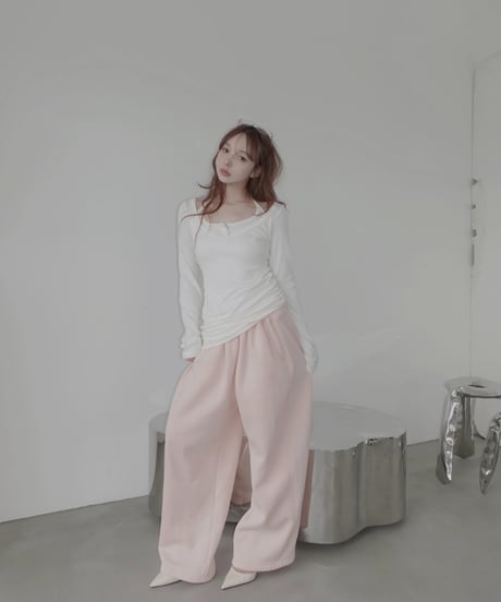 【Basic Collection】ホルターレイヤードトップ / Halter Layered Top
