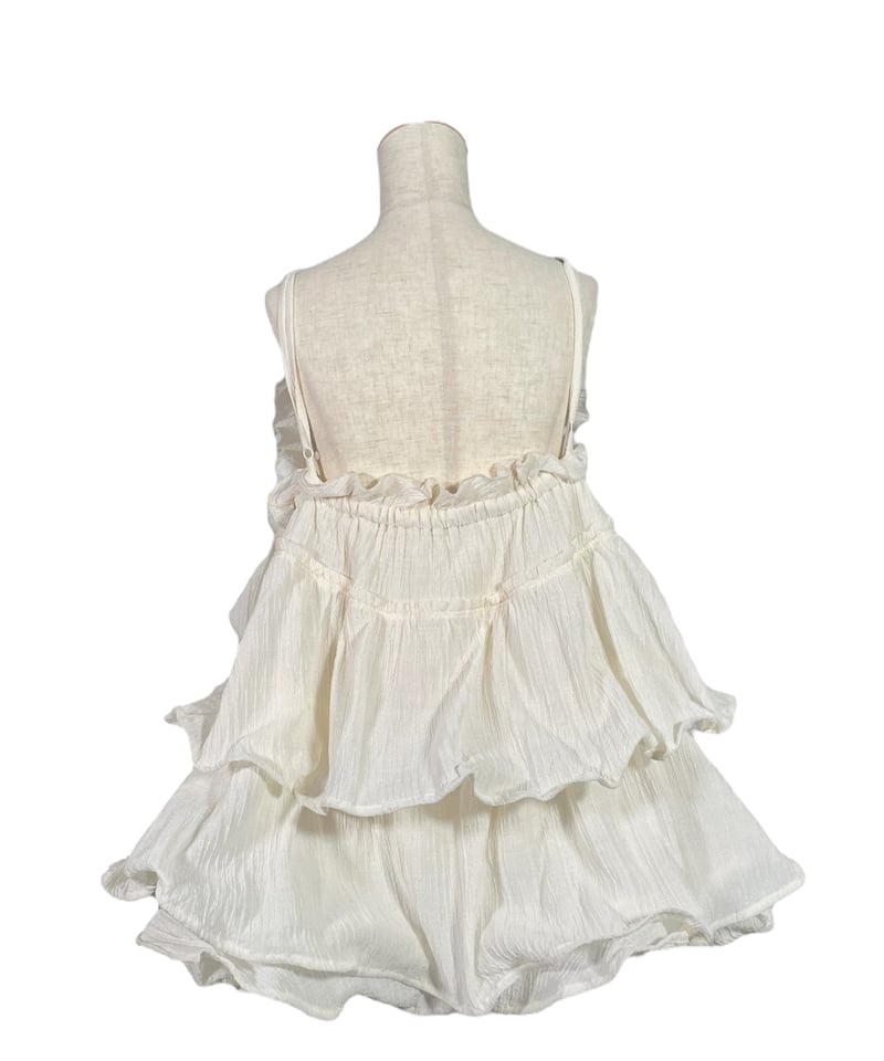 Black］リップルフリルチュニックドレス / Ripple Frill Tunic Dre