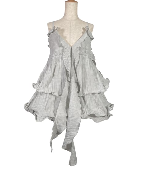 ［Cloudy Blue］リップルフリルチュニックドレス / Ripple Frill Tunic Dress